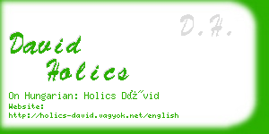 david holics business card